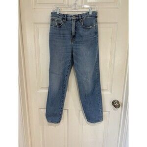 Good American Good Boy Crop Blue Jeans Size 6/28 28x27”